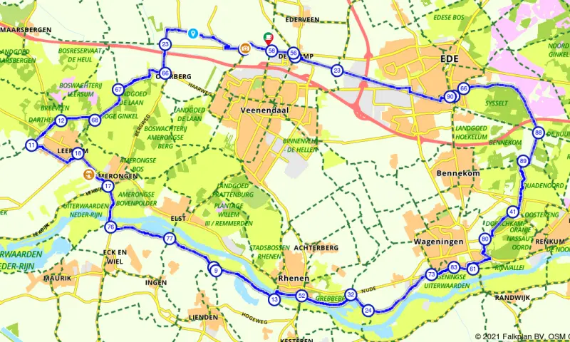 Route in Utrecht