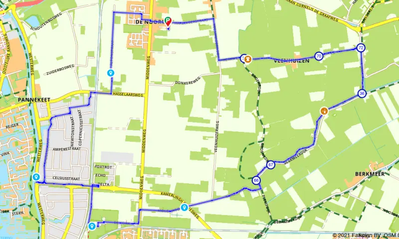 Route in Noord-Holland