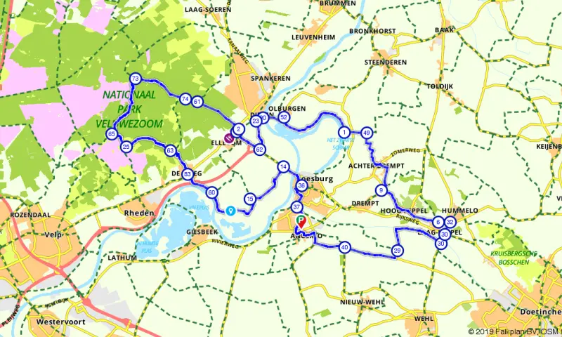Route in Gelderland