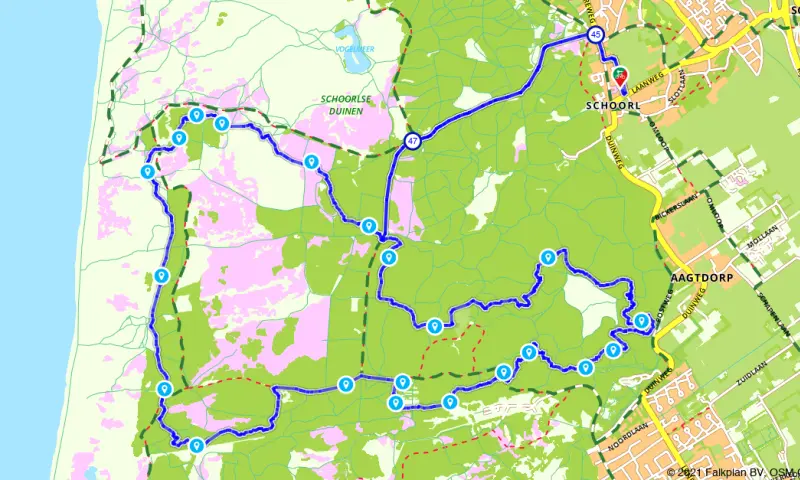 Route in Noord-Holland