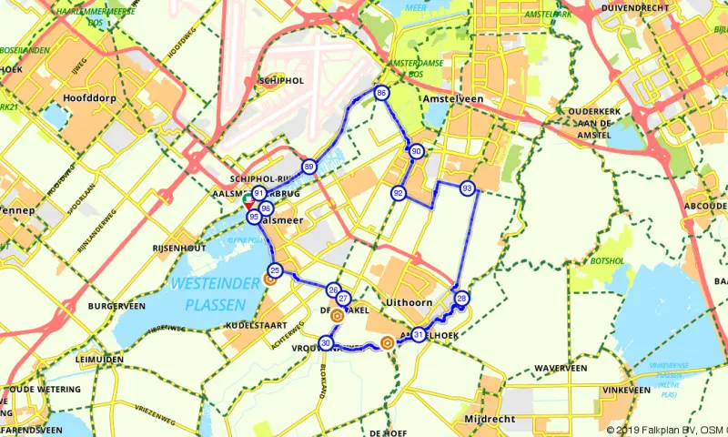 Route in Noord-Holland