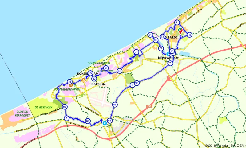 Route in het buitenland