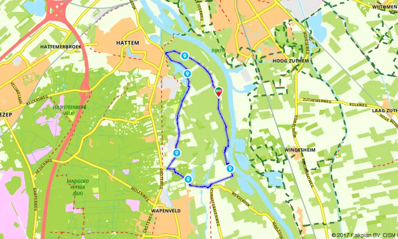 Route in Gelderland