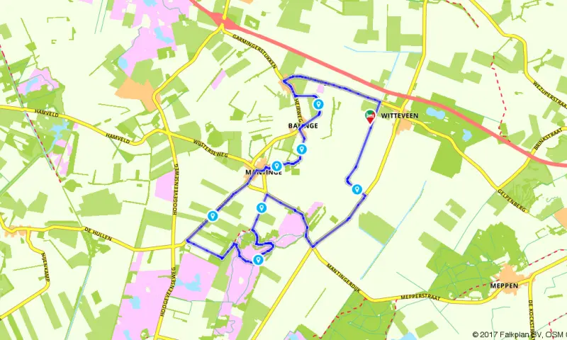 Route in Drenthe