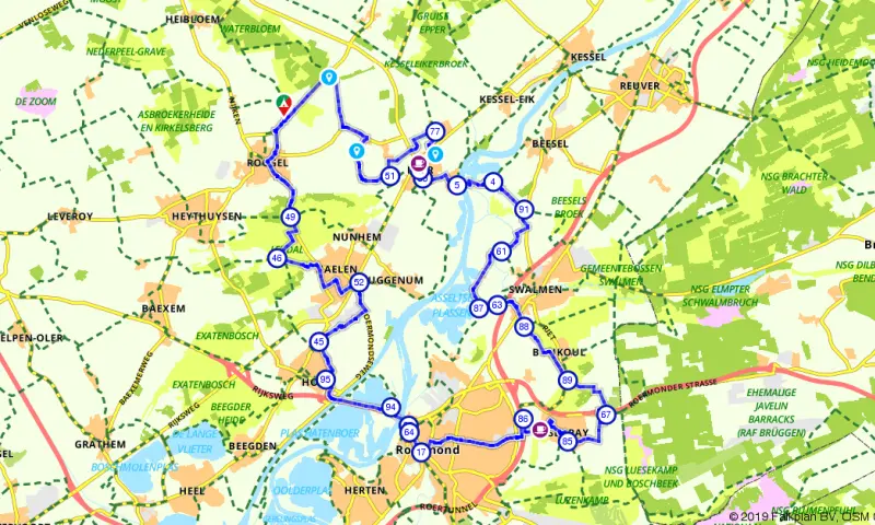 Route in Limburg