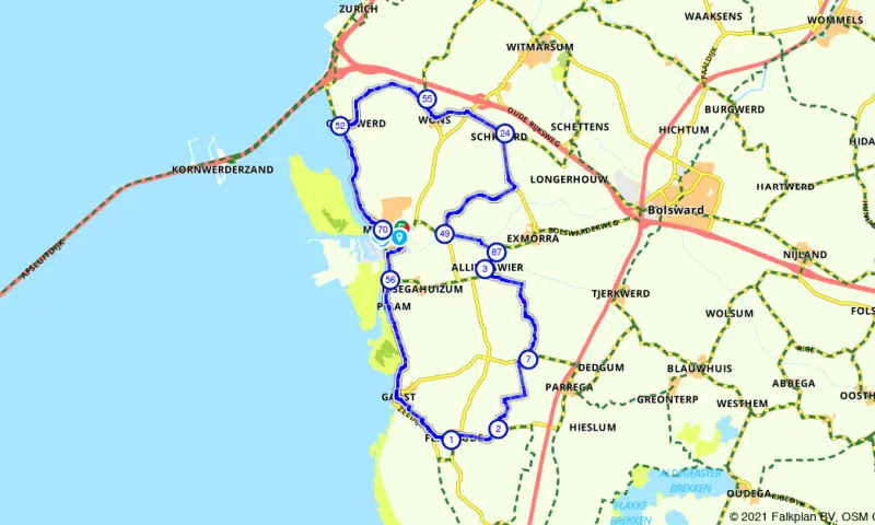 Route in Friesland