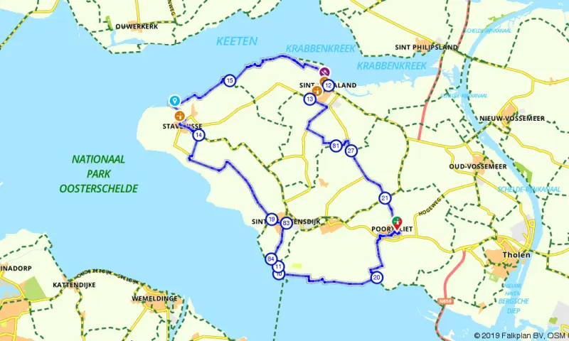Route Stavenisse