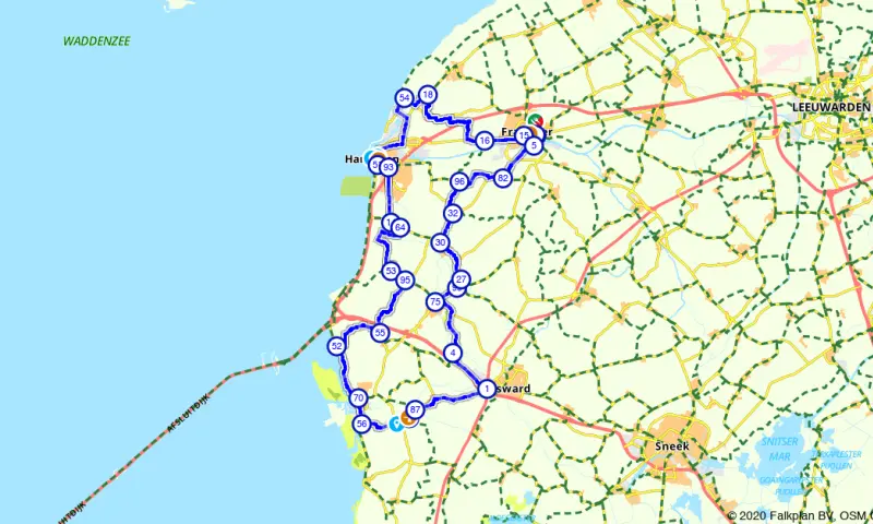 Route in Friesland