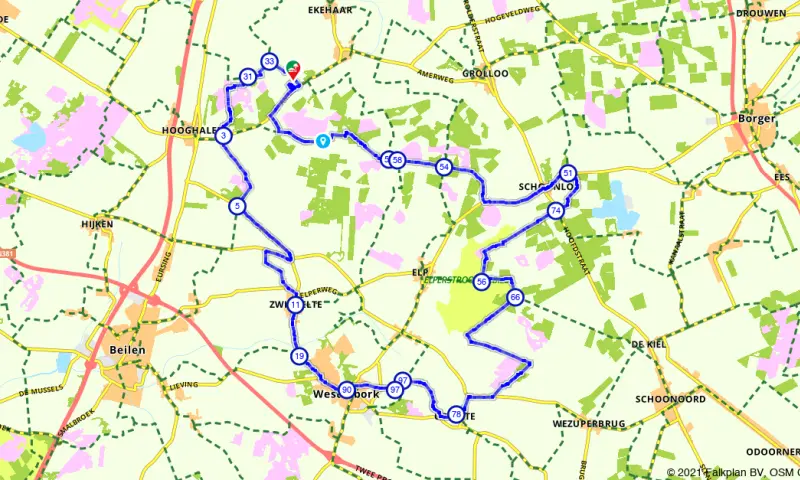 Route in Drenthe