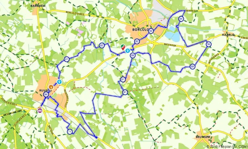 Route in Gelderland