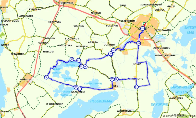 Route in Friesland