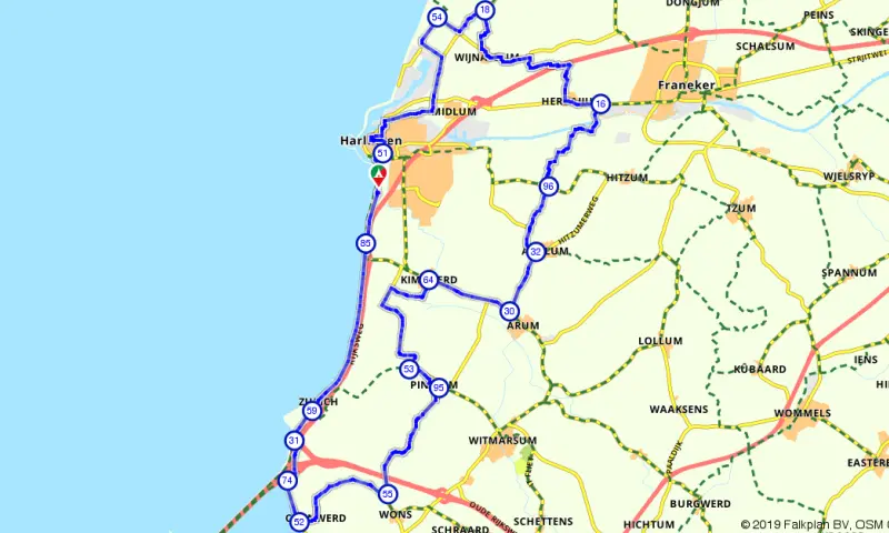 Route in Friesland
