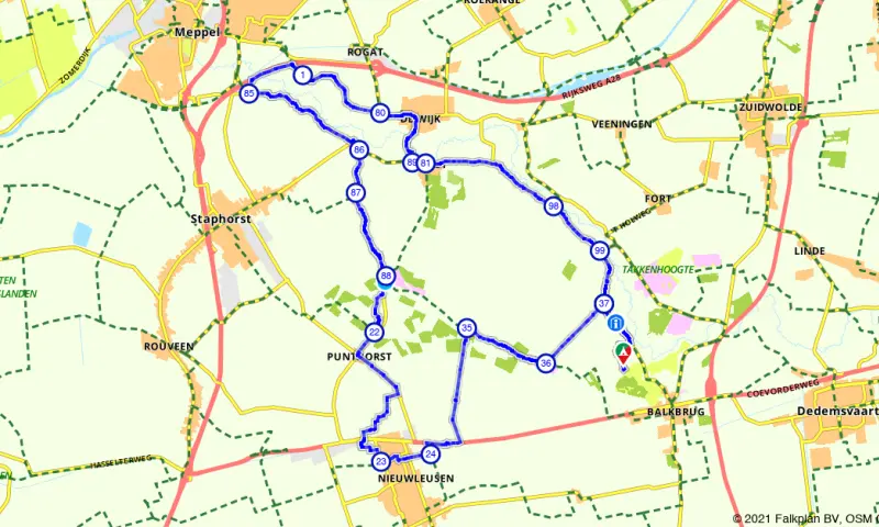 Route in Overijssel