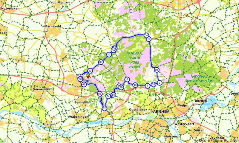 Onderga de rust van de Veluwe
