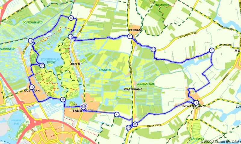 Route in Noord-Holland
