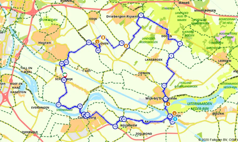Route in Utrecht
