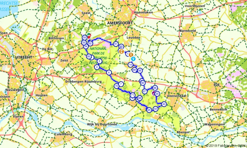 Route in Utrecht