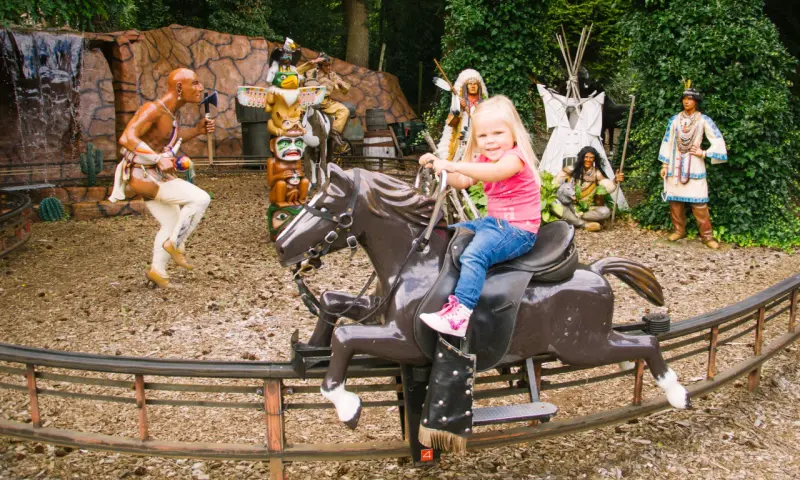 Wilde westen op een paard