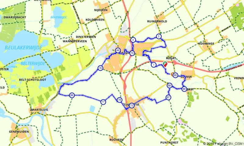 Route in Drenthe