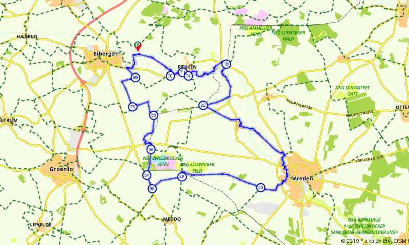 Route in Gelderland