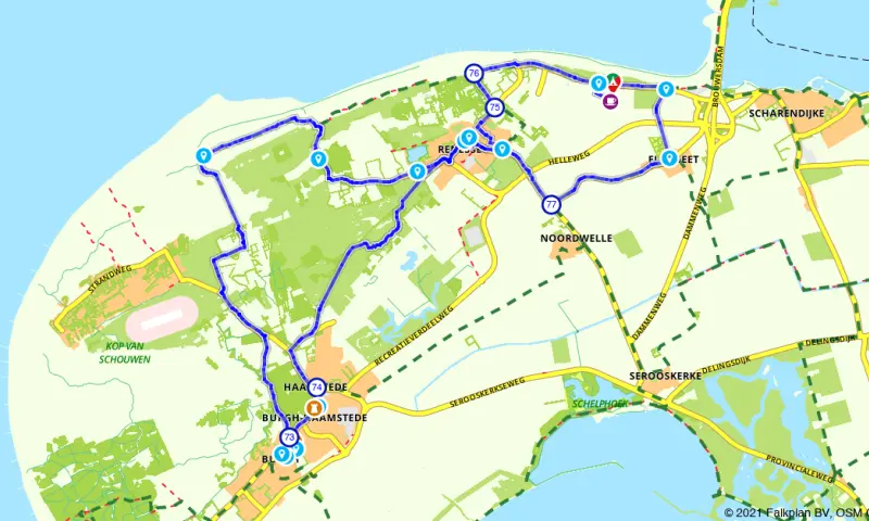 Route in Zeeland