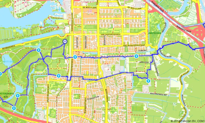 Route in Noor-Holland