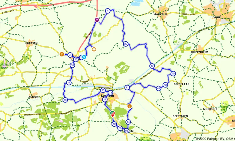 Route in Gelderland