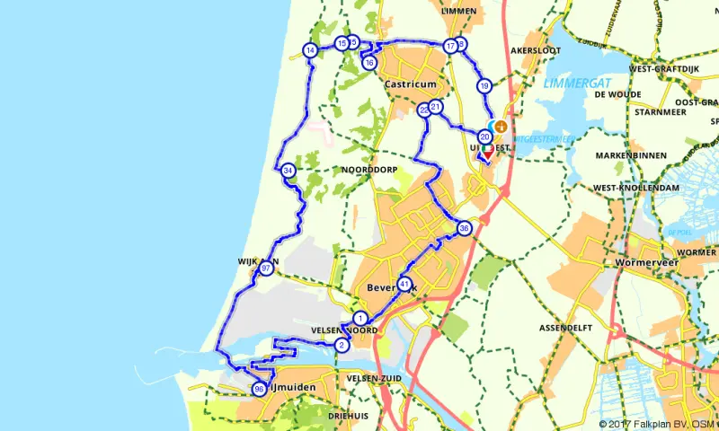 Route in Noord-Holland
