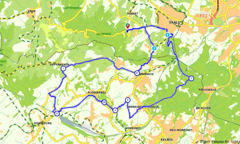 Route in Limburg