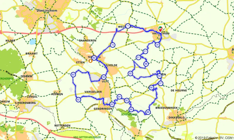 Route in Gelderland