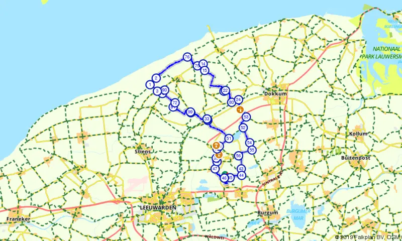 Route in Friesland
