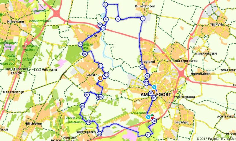 Route in Utrecht