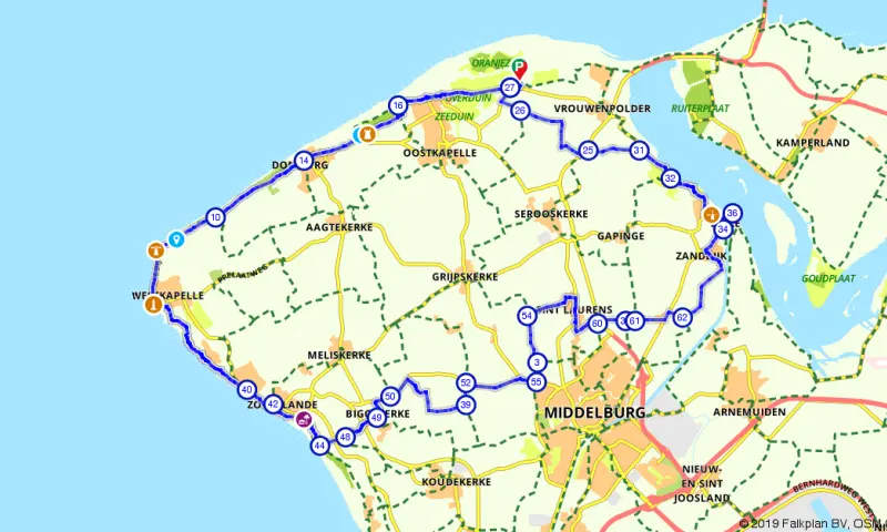 Route in Zeeland