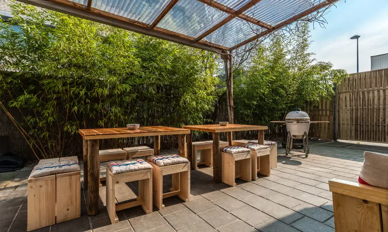 Buiten plek om te zitten na de activiteit