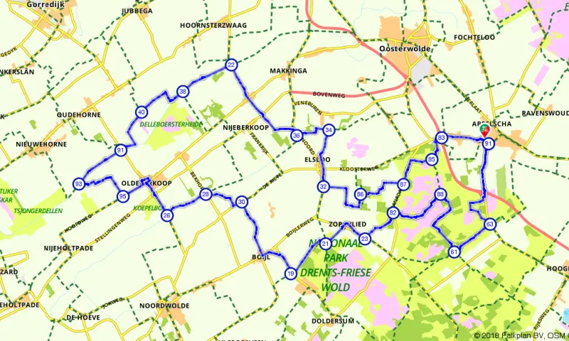 Route in Friesland