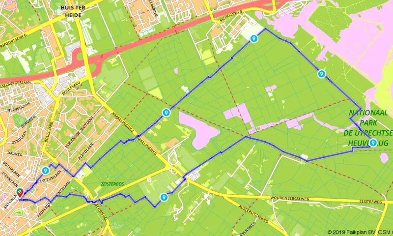 Route in Utrecht