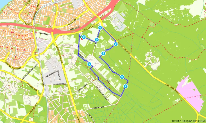 Route in Gelderland