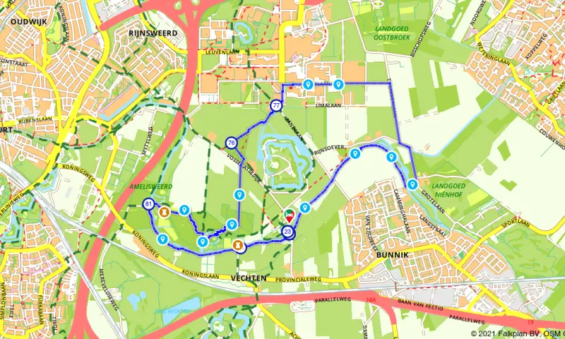 Route in Utrecht