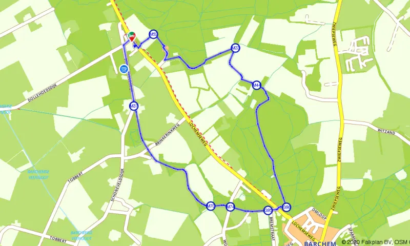 Route in Gelderland