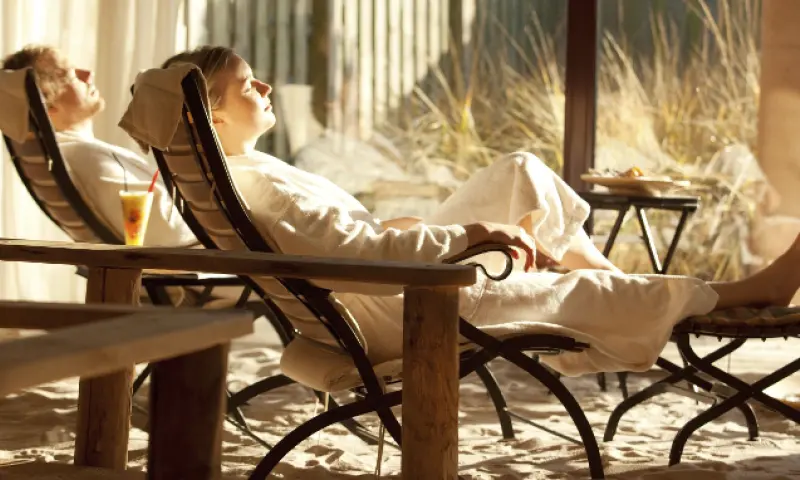 lekker relaxen in ligstoel