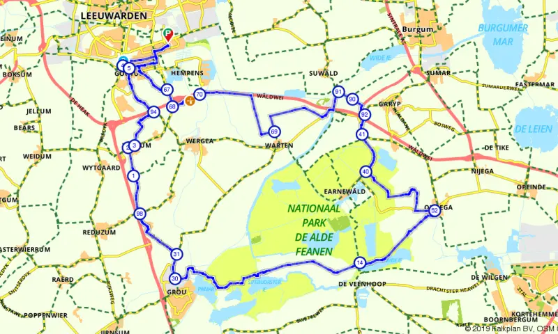 Route in Friesland