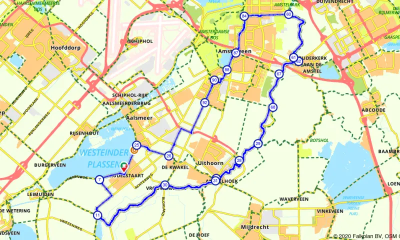 Route in Noord-Holland