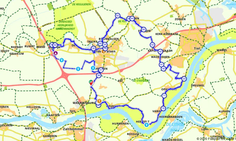 Route in Gelderland