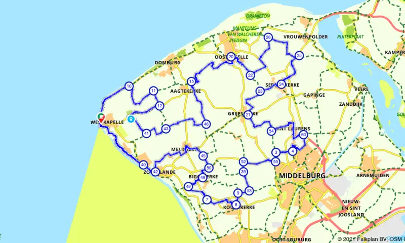 Route in Zeeland