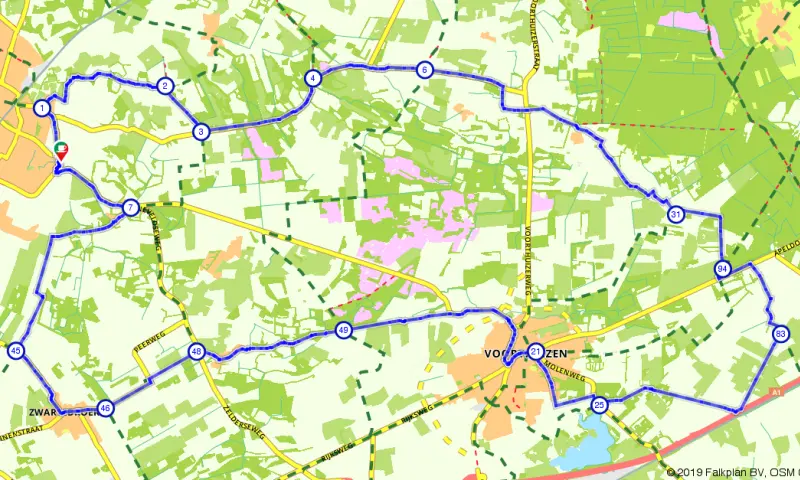 Route in Gelderland