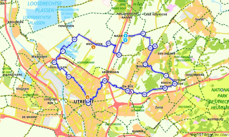 Route in Utrecht