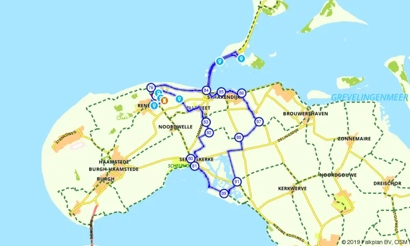 Route in Zeeland