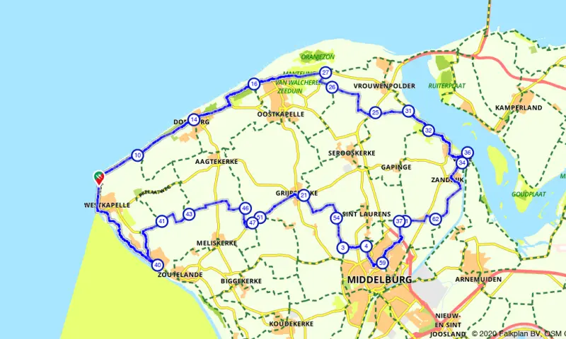 Route in Zeeland