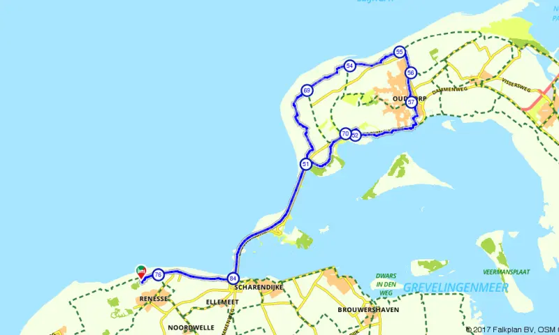 Route in Zeeland