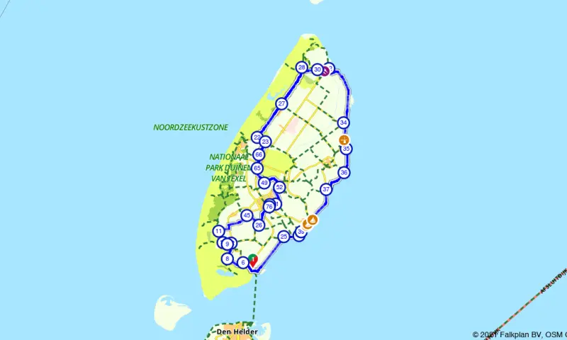 Route in Noord-Holland